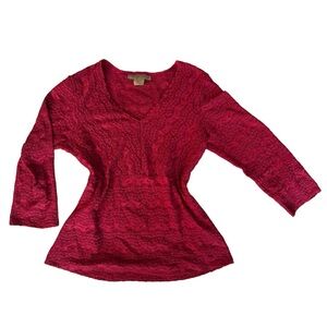 Small red lace blouse